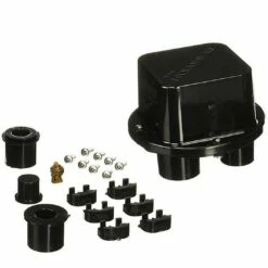 Thermocraft Industries - Plastic 5-Hole Junction Box, Black