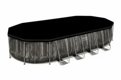 Power Steel Platinum Series 22' X 12' X 48" Oval Above Ground Pool Liner Replacement, Gray